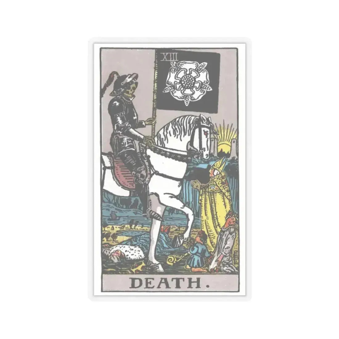 Death (Tarot Card) STICKER Vinyl Kiss-Cut Decal 2 Inch Transparent - The Sticker Space