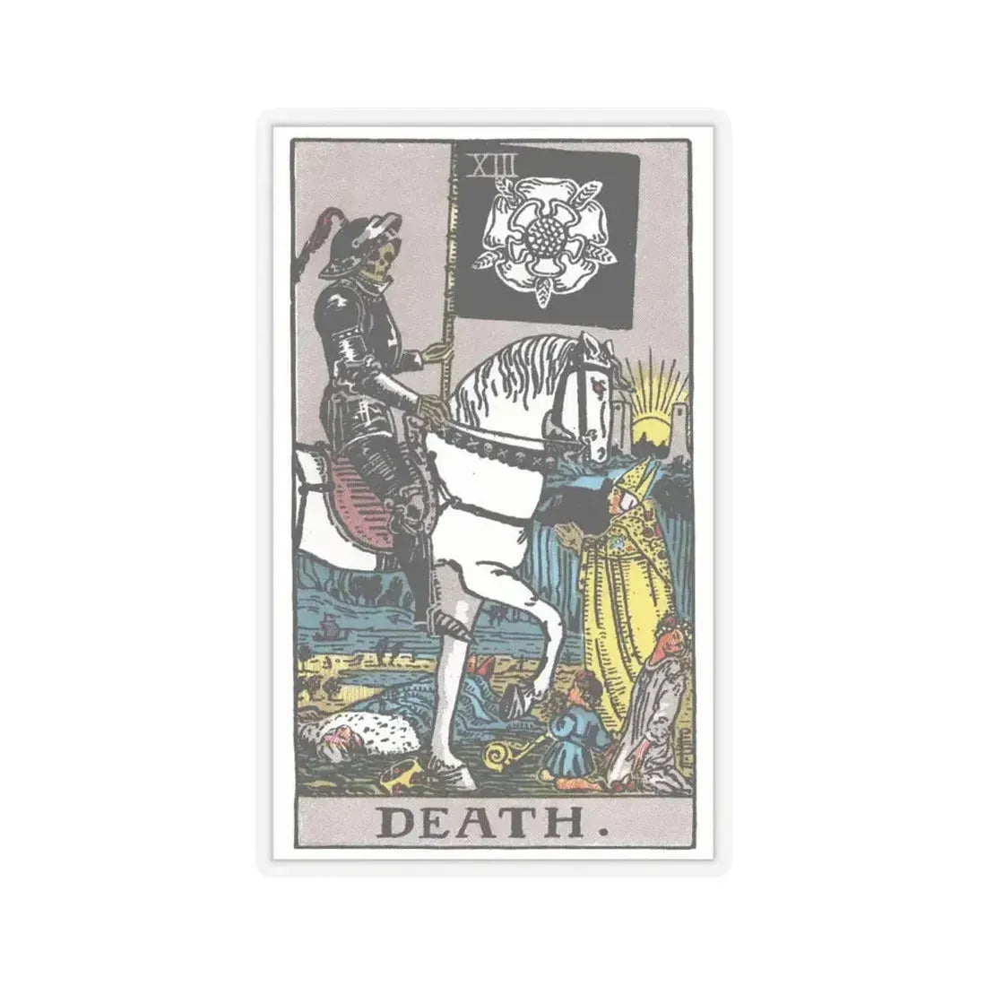 Death (Tarot Card) STICKER Vinyl Kiss-Cut Decal 4 Inch Transparent - The Sticker Space