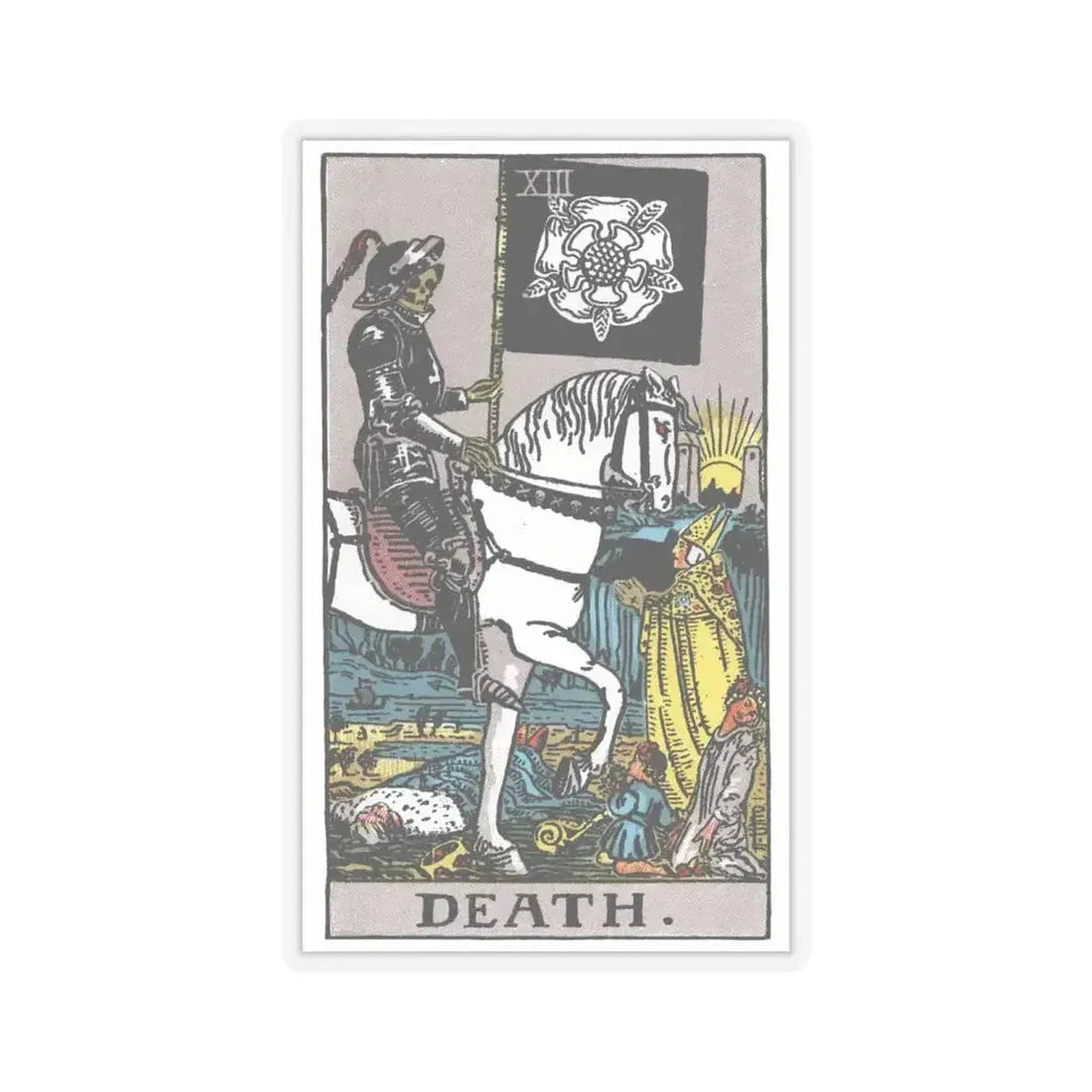 Death (Tarot Card) STICKER Vinyl Kiss-Cut Decal 6 Inch Transparent - The Sticker Space
