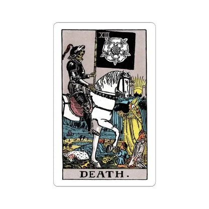 Death (Tarot Card) STICKER Vinyl Kiss-Cut Decal 6 Inch White - The Sticker Space