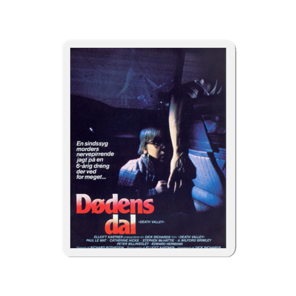 DEATH VALLEY (DANISH) 1982 Movie Poster - Die-Cut Magnet-2" x 2"-The Sticker Space