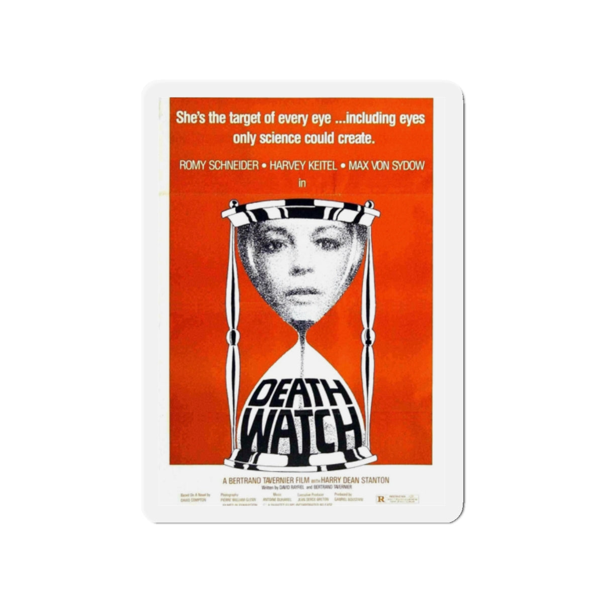 DEATH WATCH 1980 Movie Poster - Die-Cut Magnet-2" x 2"-The Sticker Space