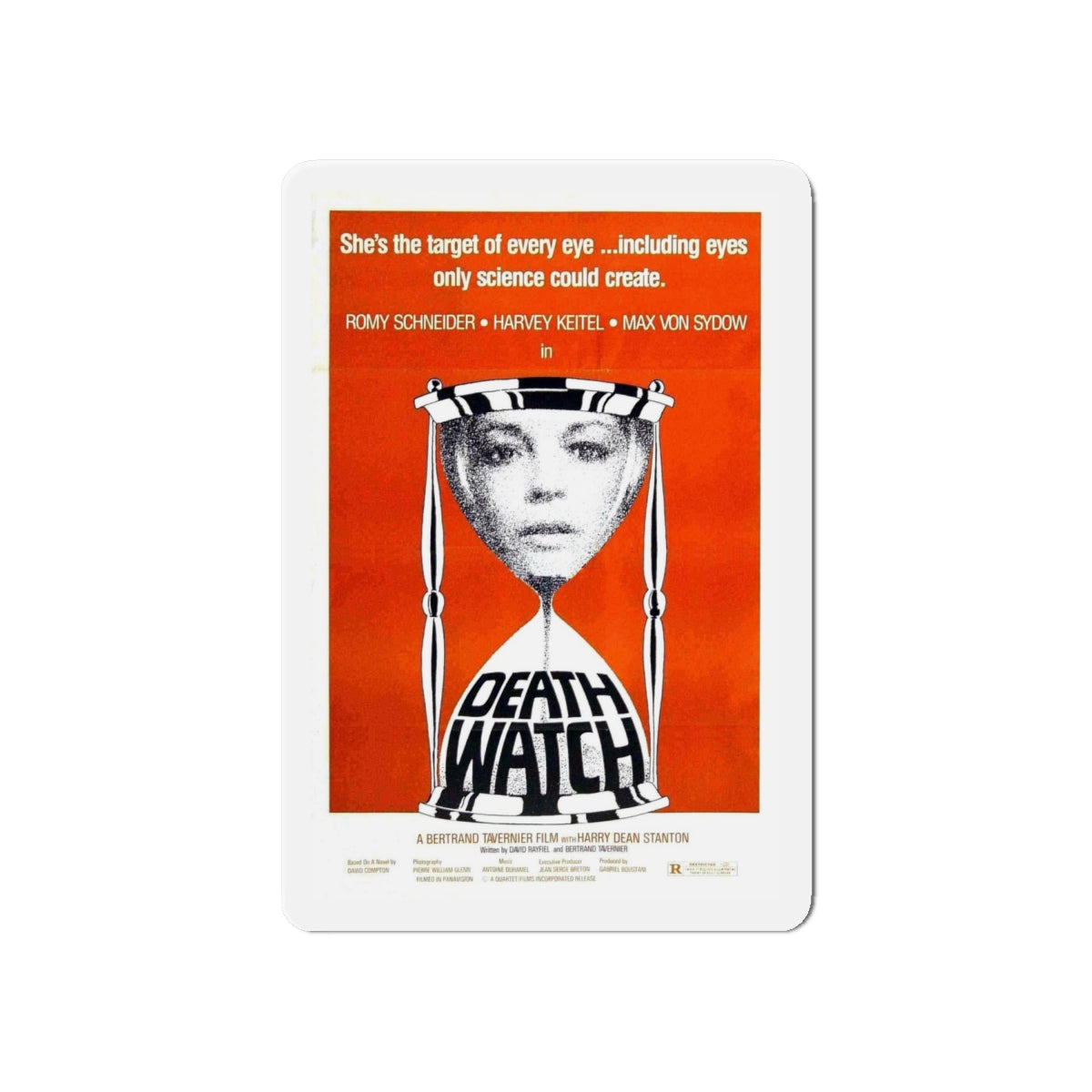 DEATH WATCH 1980 Movie Poster - Die-Cut Magnet-6 × 6"-The Sticker Space