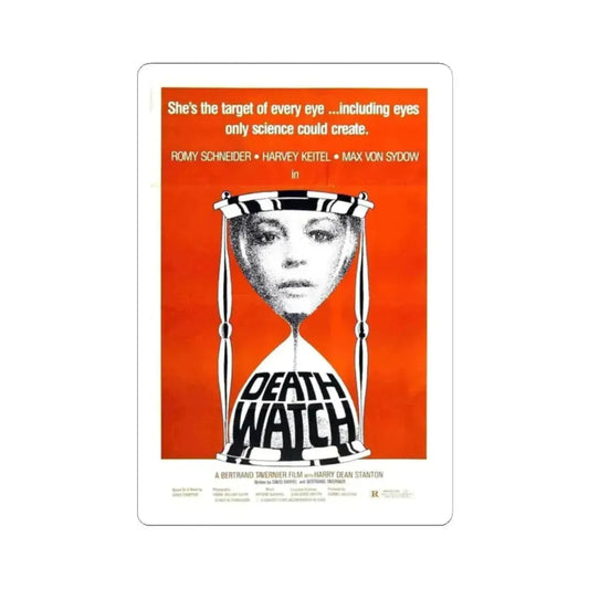 DEATH WATCH 1980 Movie Poster - STICKER Vinyl Kiss-Cut Decal 2 Inch White - The Sticker Space