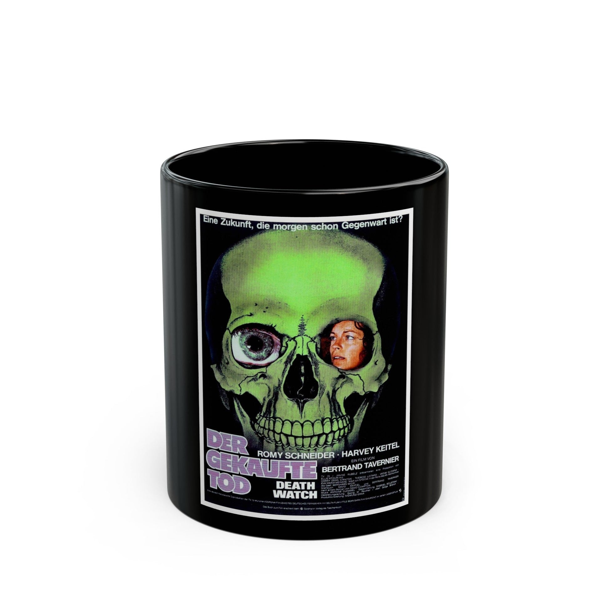 DEATH WATCH (GERMAN) 1980 Movie Poster - Black Coffee Mug-11oz-The Sticker Space