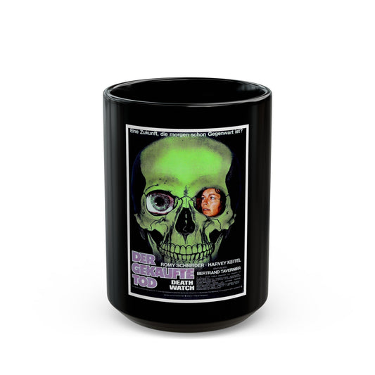 DEATH WATCH (GERMAN) 1980 Movie Poster - Black Coffee Mug-15oz-The Sticker Space