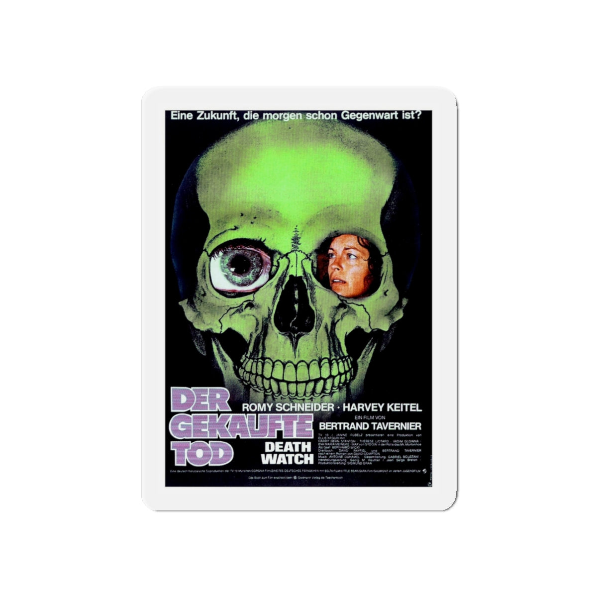 DEATH WATCH (GERMAN) 1980 Movie Poster - Die-Cut Magnet-5" x 5"-The Sticker Space