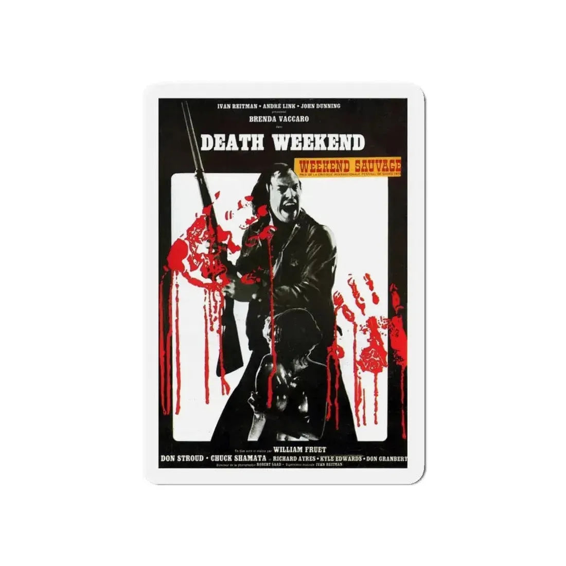 DEATH WEEKEND (HOUSE BY THE LAKE) 1976 Movie Poster - Refrigerator Magnet 5 Inch - The Sticker Space