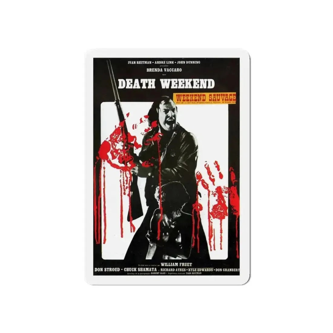 DEATH WEEKEND (HOUSE BY THE LAKE) 1976 Movie Poster - Refrigerator Magnet - The Sticker Space