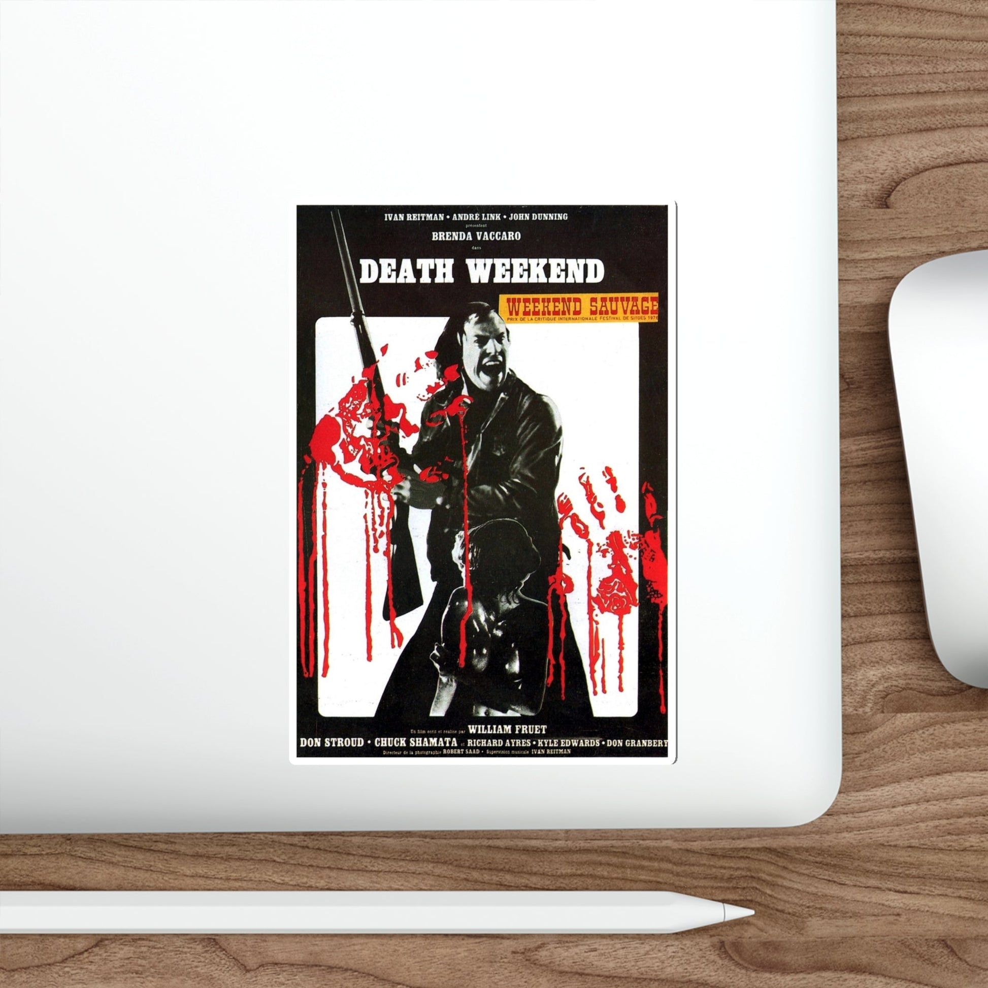 DEATH WEEKEND (HOUSE BY THE LAKE) 1976 Movie Poster STICKER Vinyl Die-Cut Decal-The Sticker Space