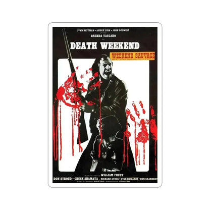 DEATH WEEKEND (HOUSE BY THE LAKE) 1976 Movie Poster - STICKER Vinyl Kiss-Cut Decal 4 Inch White - The Sticker Space