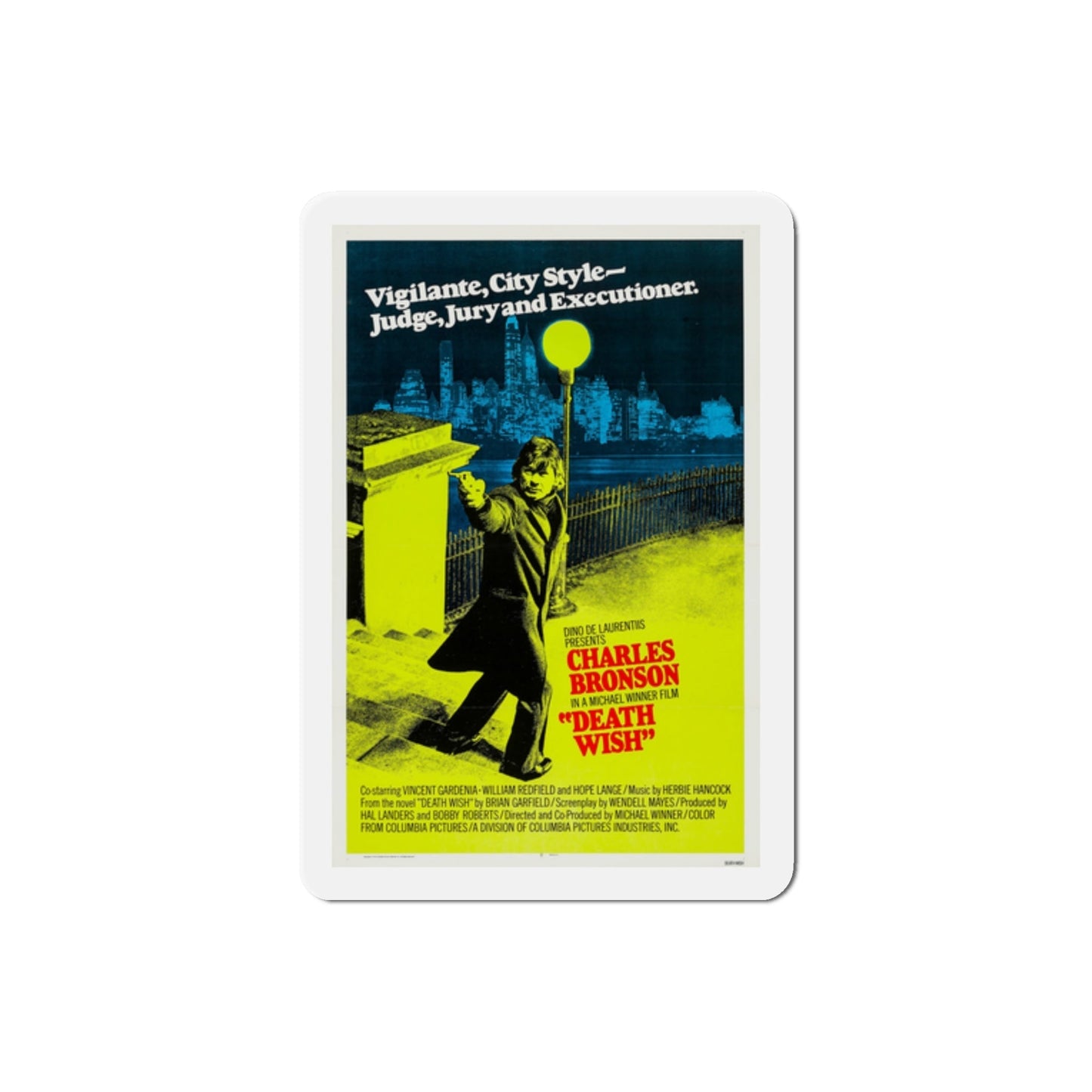 Death Wish 1974 2 Movie Poster Die-Cut Magnet-2 Inch-The Sticker Space