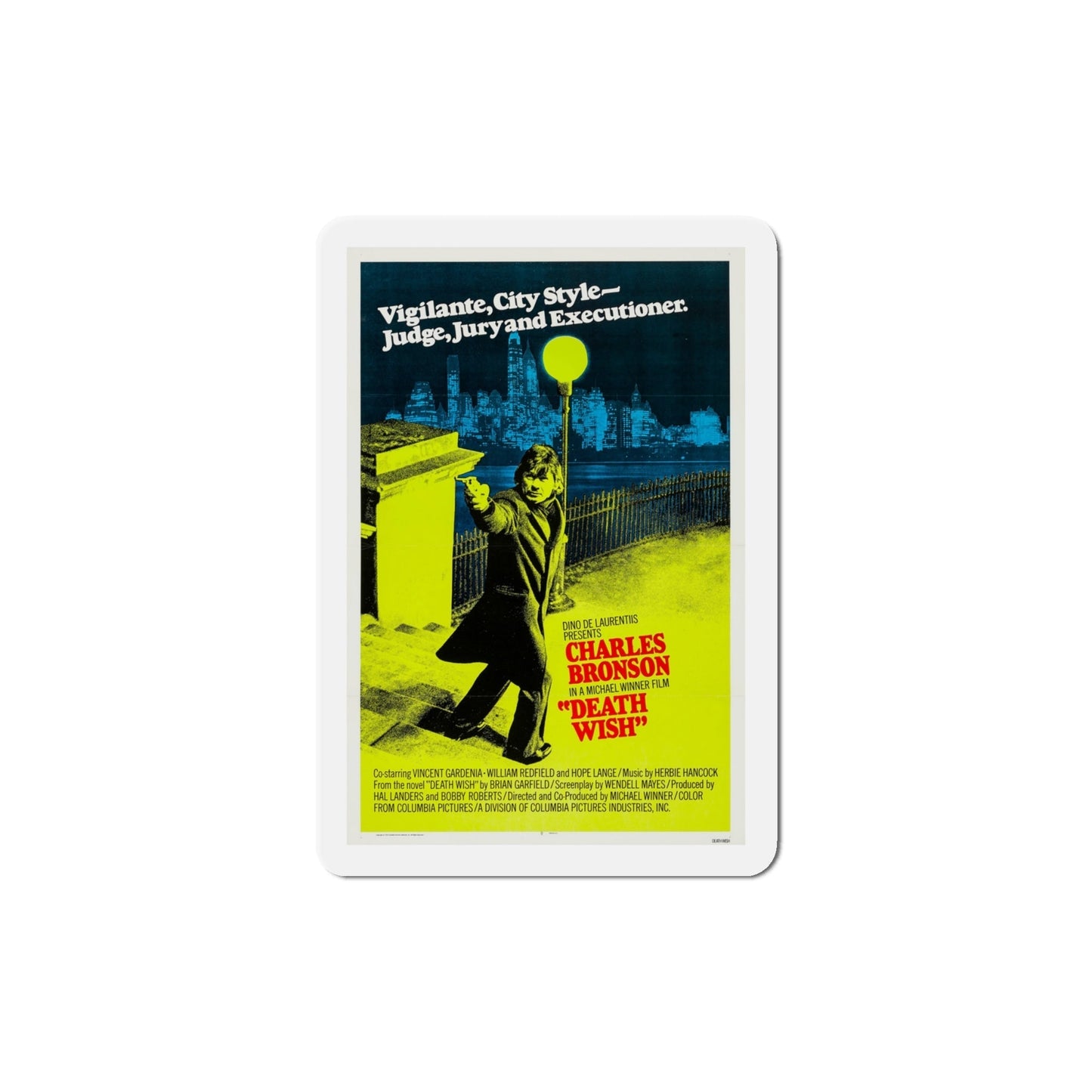 Death Wish 1974 2 Movie Poster Die-Cut Magnet-4 Inch-The Sticker Space