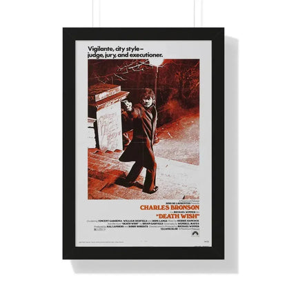 DEATH WISH 1974 - Framed Movie Poster 16″ x 24″ Black - The Sticker Space