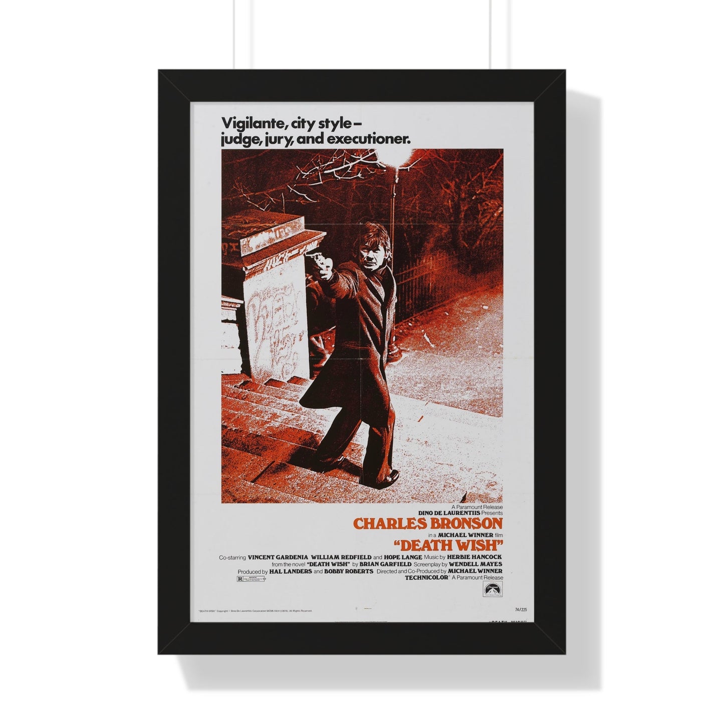 DEATH WISH 1974 - Framed Movie Poster-16″ x 24″-The Sticker Space