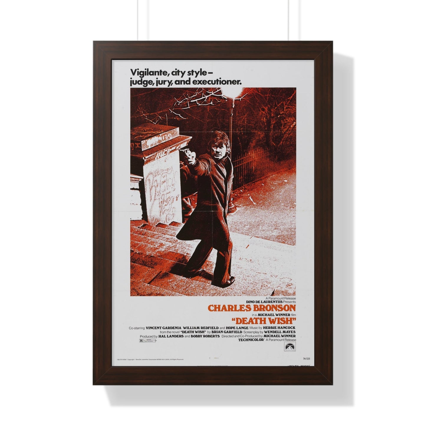 DEATH WISH 1974 - Framed Movie Poster-16″ x 24″-The Sticker Space