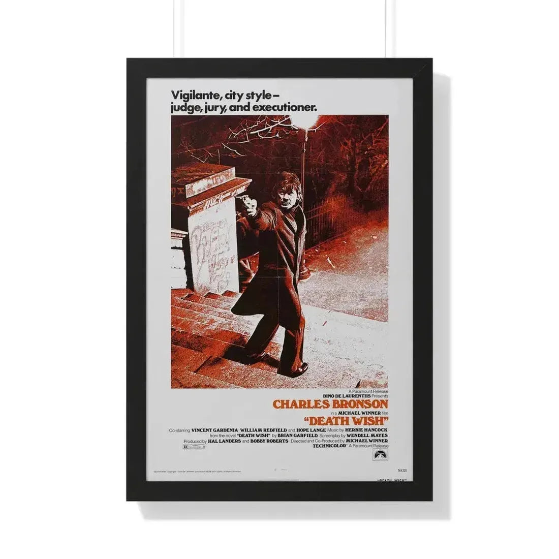 DEATH WISH 1974 - Framed Movie Poster 20" x 30" Black - The Sticker Space