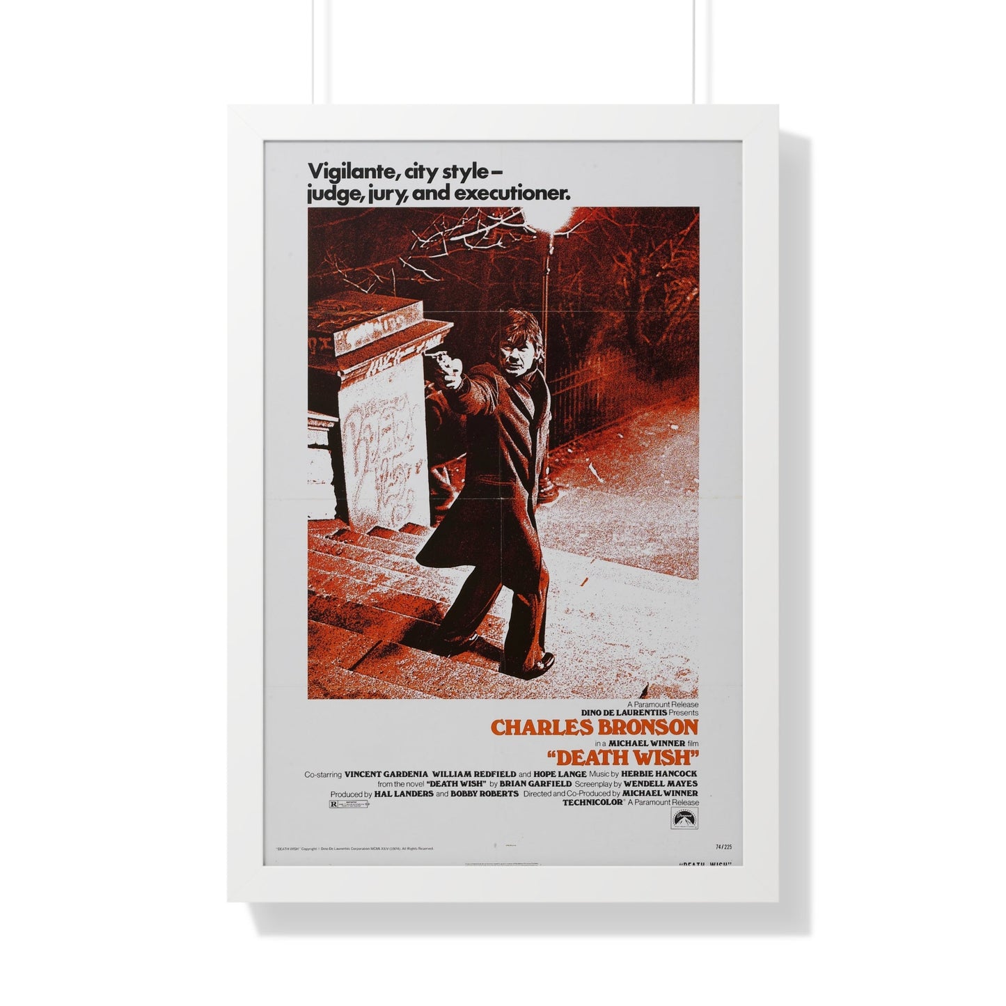 DEATH WISH 1974 - Framed Movie Poster-20" x 30"-The Sticker Space