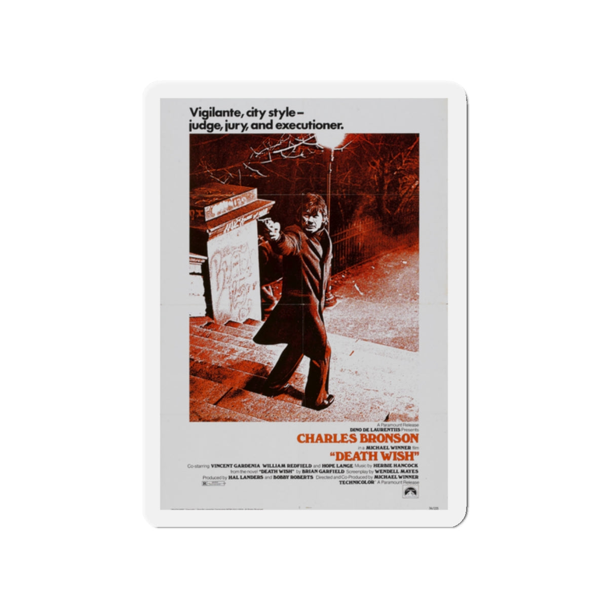 DEATH WISH 1974 Movie Poster - Die-Cut Magnet-2" x 2"-The Sticker Space