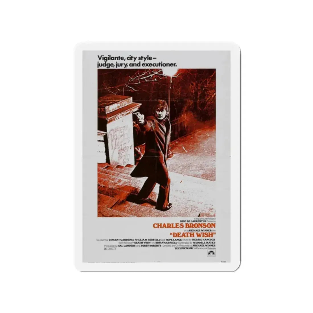 DEATH WISH 1974 Movie Poster - Refrigerator Magnet 2 Inch - The Sticker Space