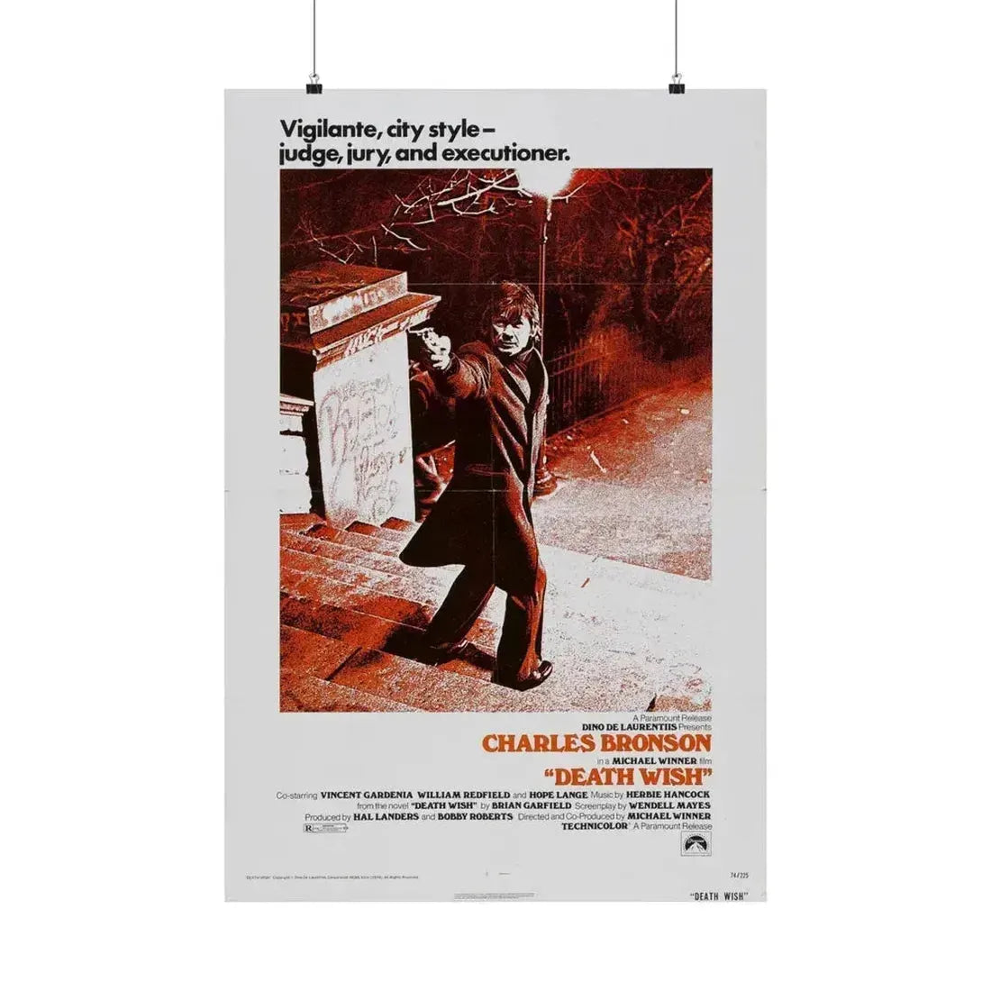 DEATH WISH 1974 - Paper Movie Poster 24″ x 36″ Matte - The Sticker Space