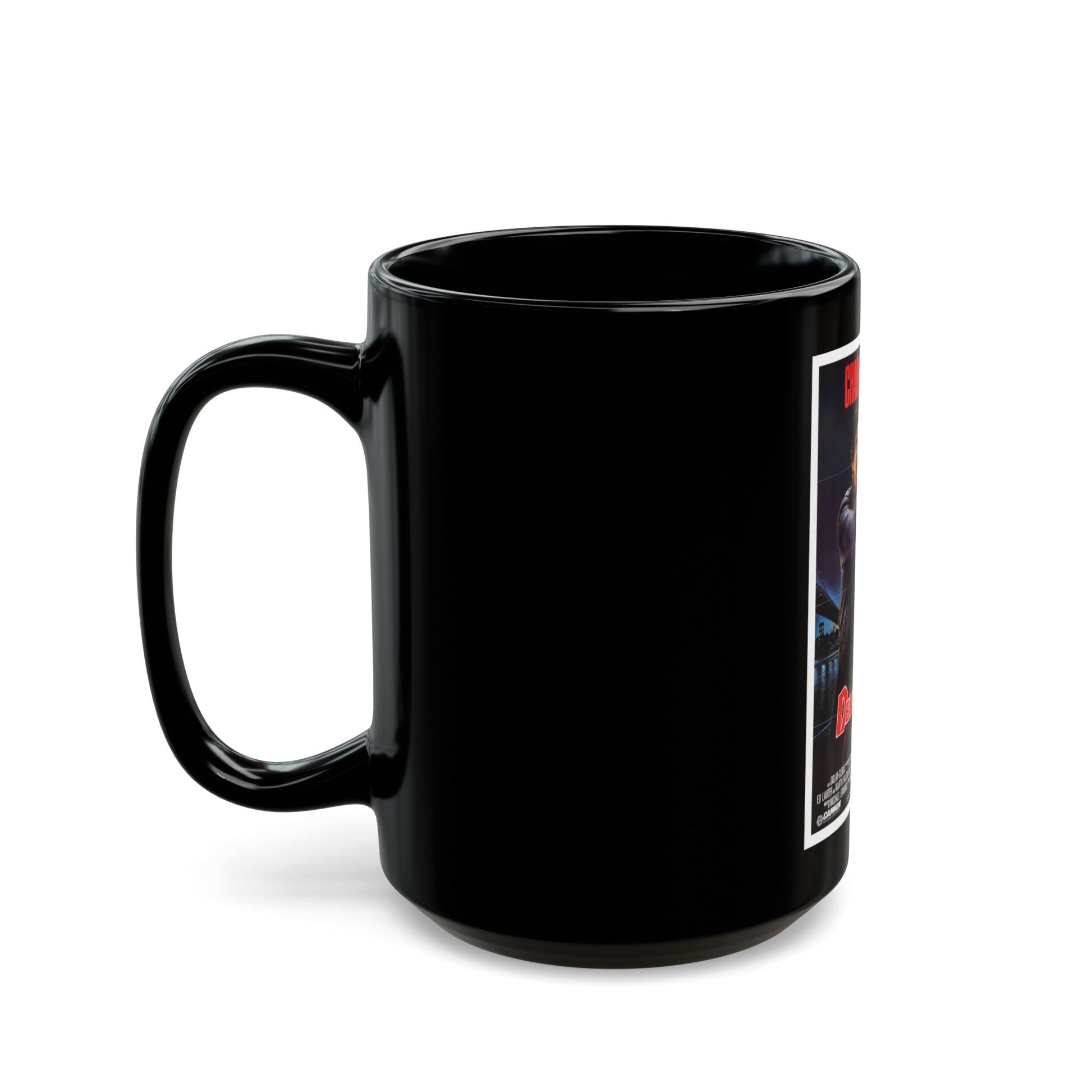 DEATH WISH 3 1985 Movie Poster - Black Coffee Mug-The Sticker Space