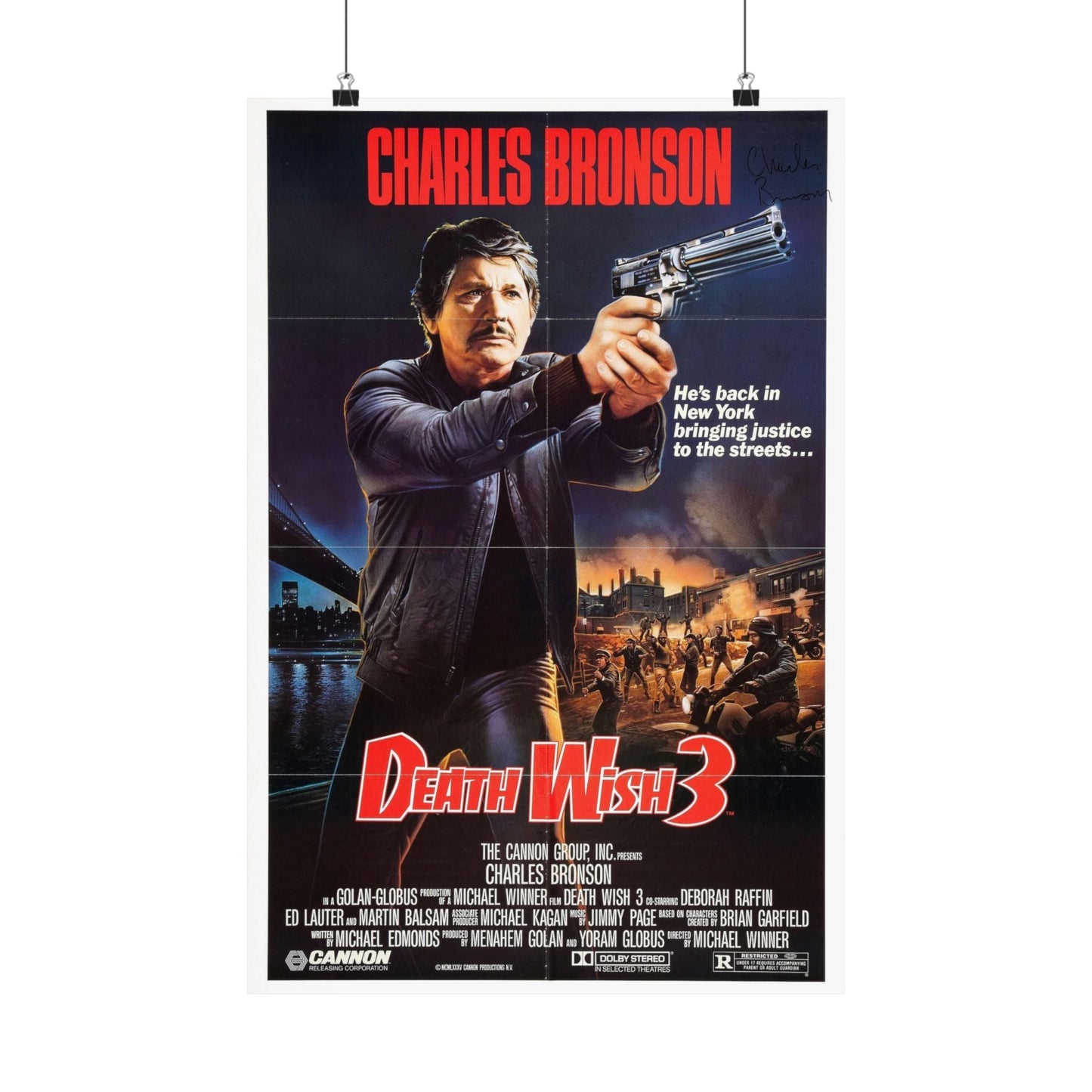 DEATH WISH 3 1985 - Paper Movie Poster-16″ x 24″-The Sticker Space