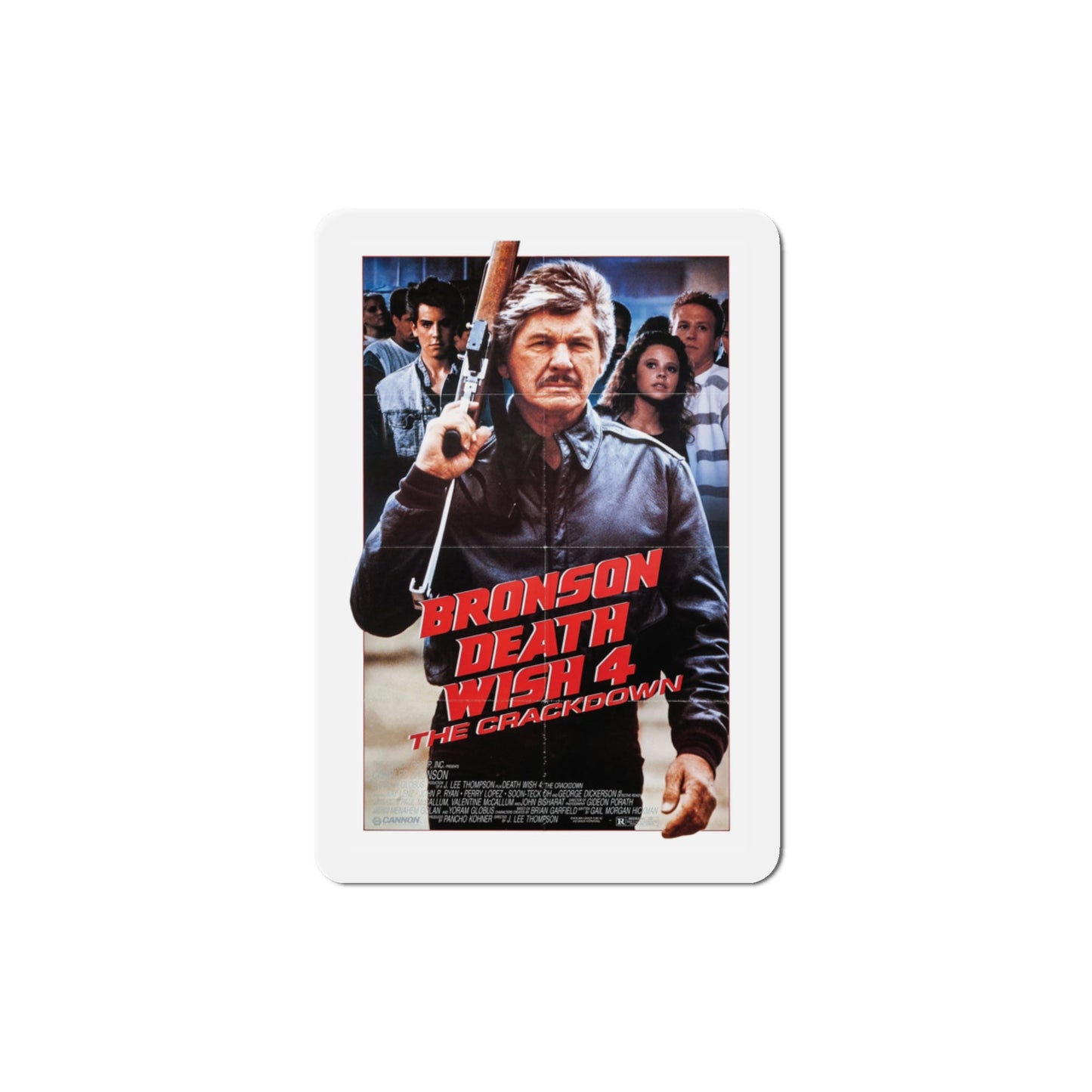 Death Wish 4 The Crackdown 1987 Movie Poster Die-Cut Magnet-The Sticker Space