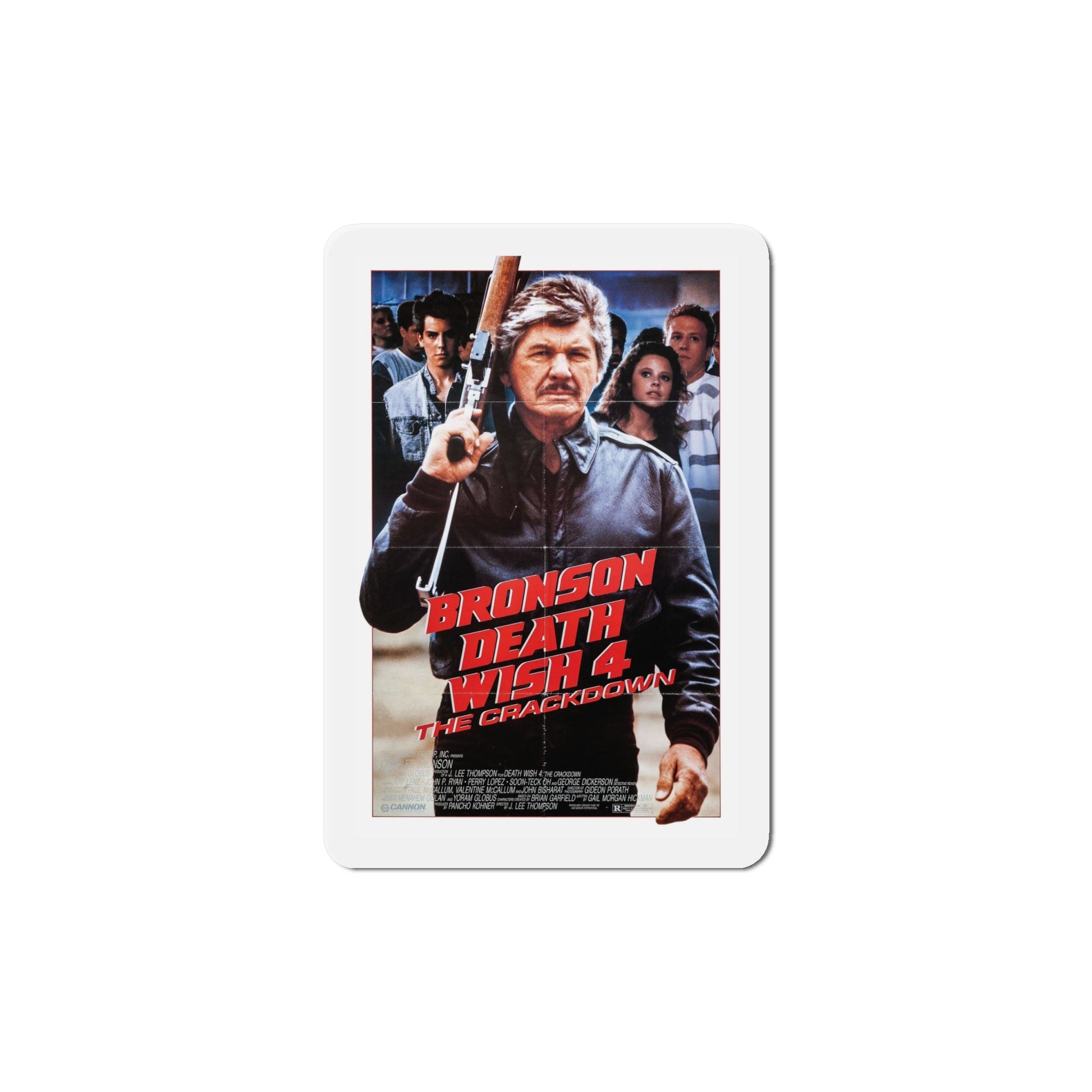 Death Wish 4 The Crackdown 1987 Movie Poster Die-Cut Magnet-The Sticker Space