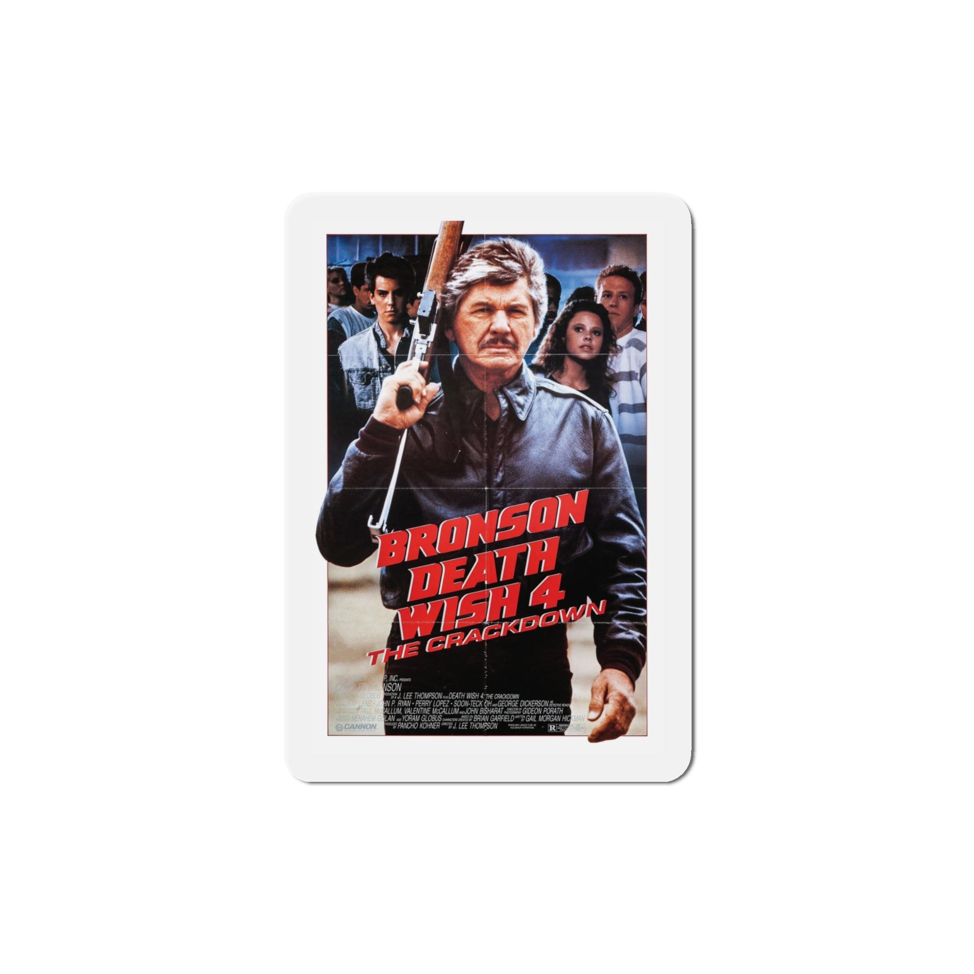 Death Wish 4 The Crackdown 1987 Movie Poster Die-Cut Magnet-The Sticker Space