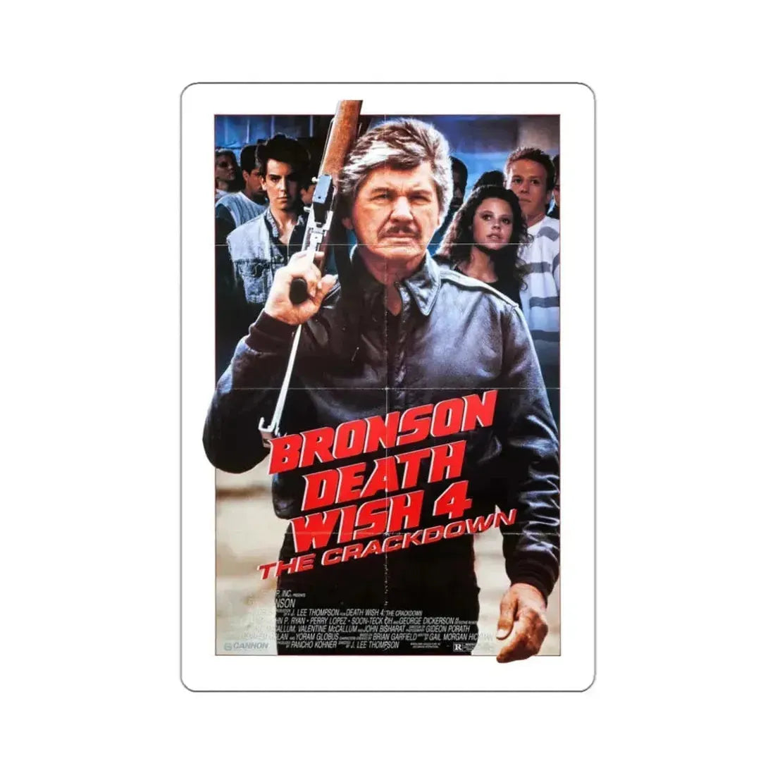 Death Wish 4 The Crackdown 1987 STICKER Vinyl Die-Cut Decal 3 Inch - The Sticker Space
