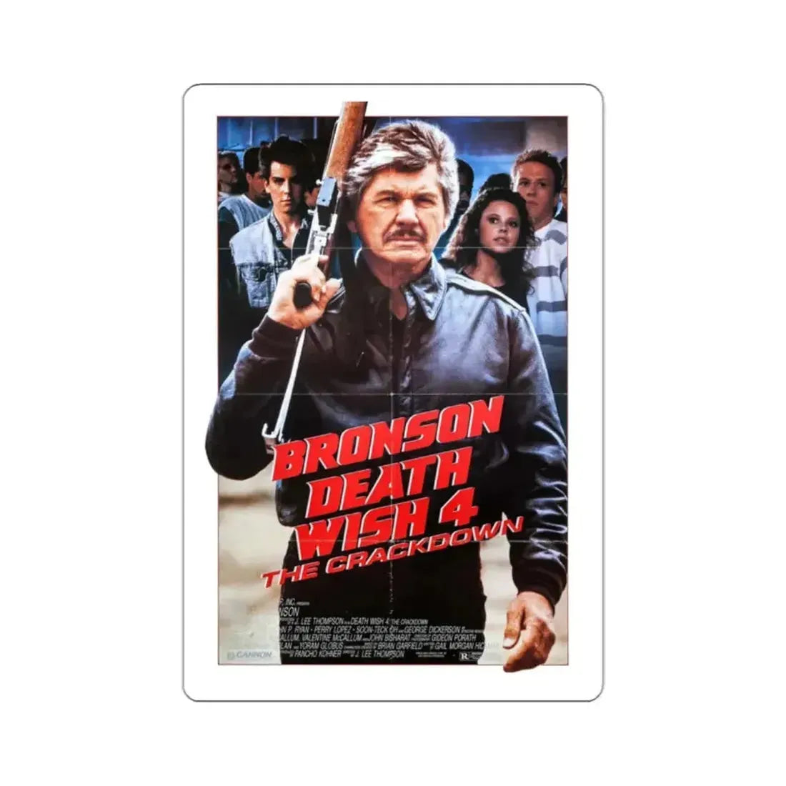 Death Wish 4 The Crackdown 1987 STICKER Vinyl Die-Cut Decal - The Sticker Space