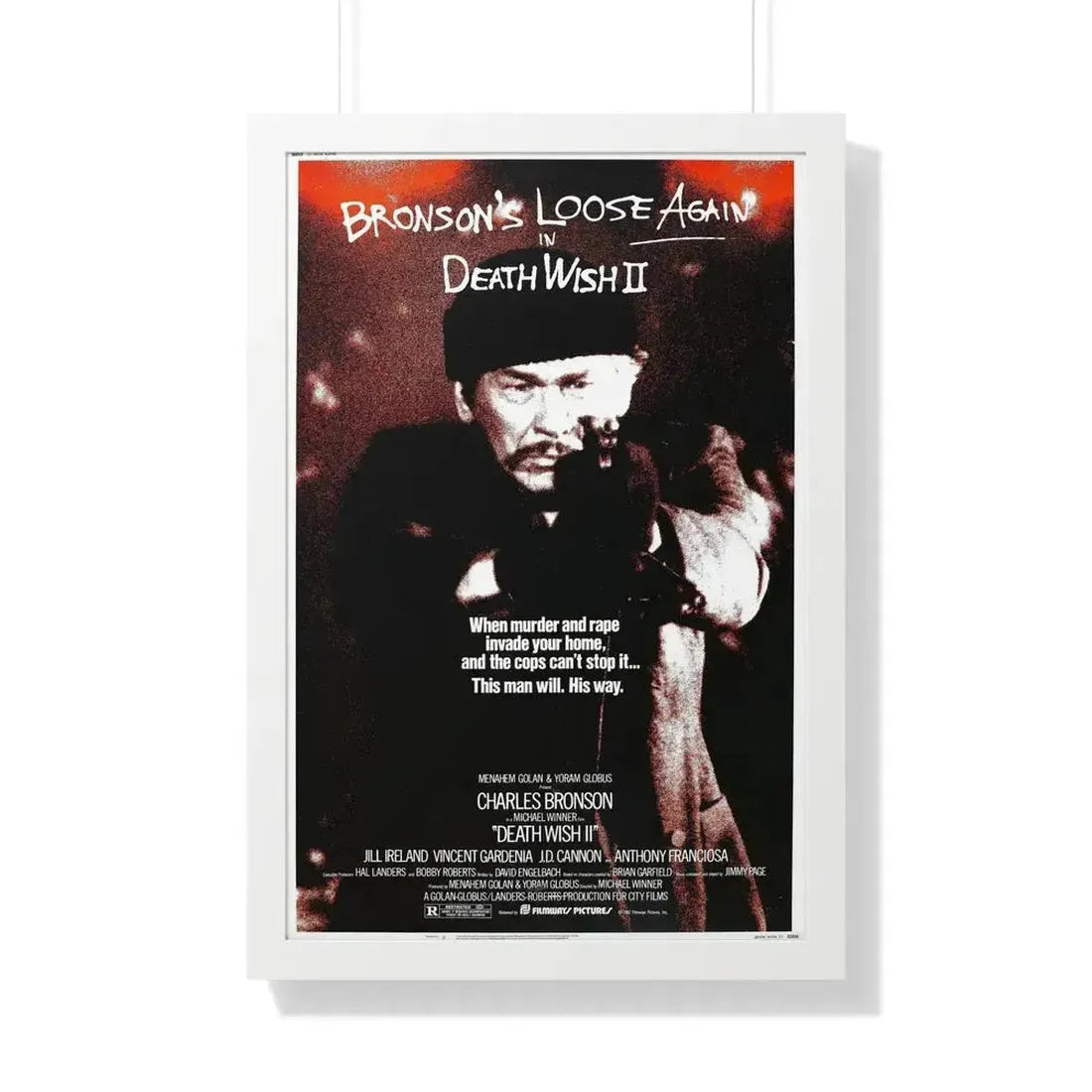 DEATH WISH II 1982 - Framed Movie Poster - The Sticker Space