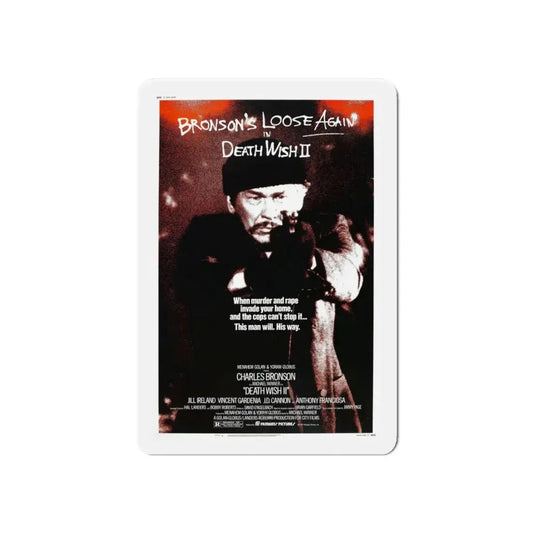 DEATH WISH II 1982 Movie Poster - Refrigerator Magnet 6 Inch - The Sticker Space