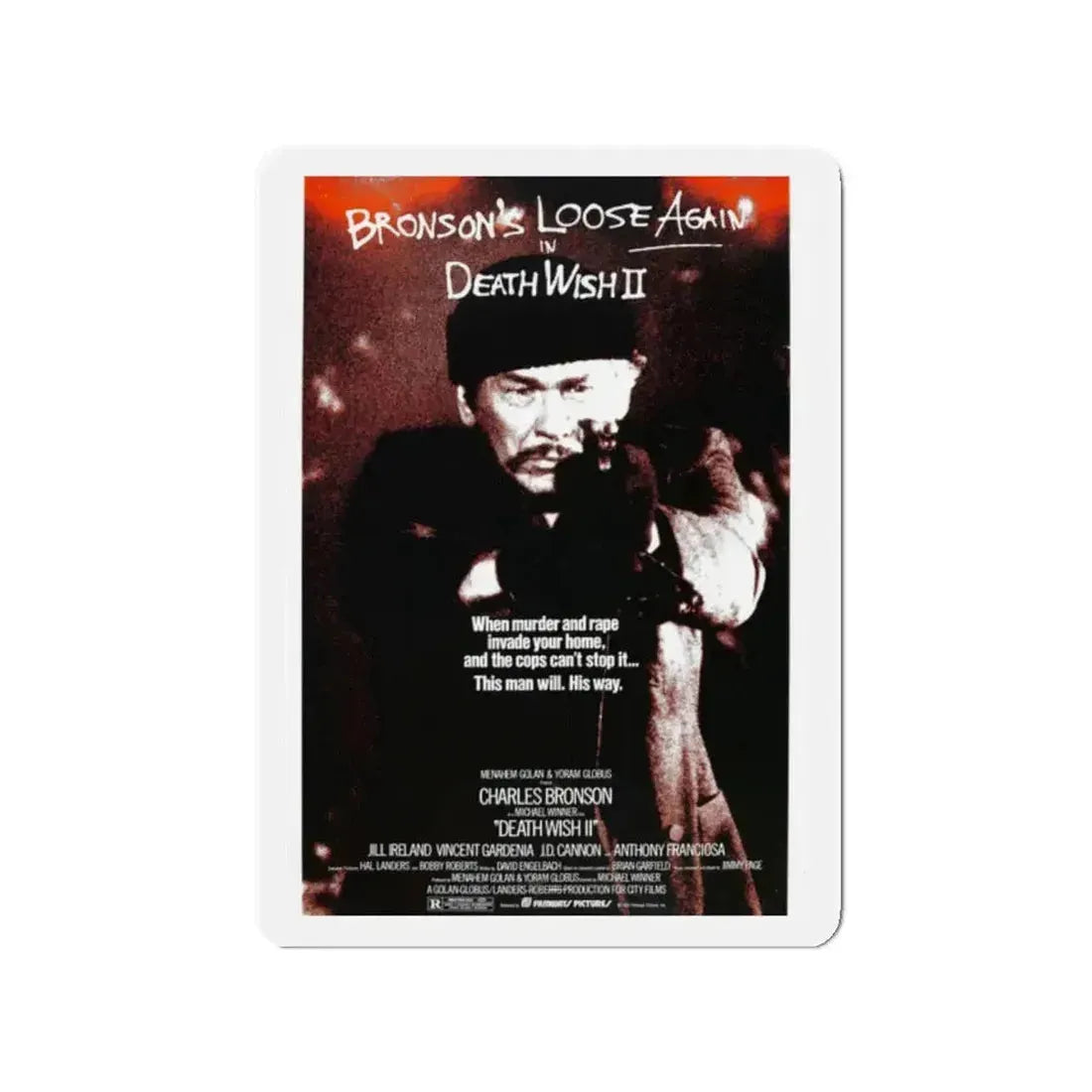 DEATH WISH II 1982 Movie Poster - Refrigerator Magnet - The Sticker Space