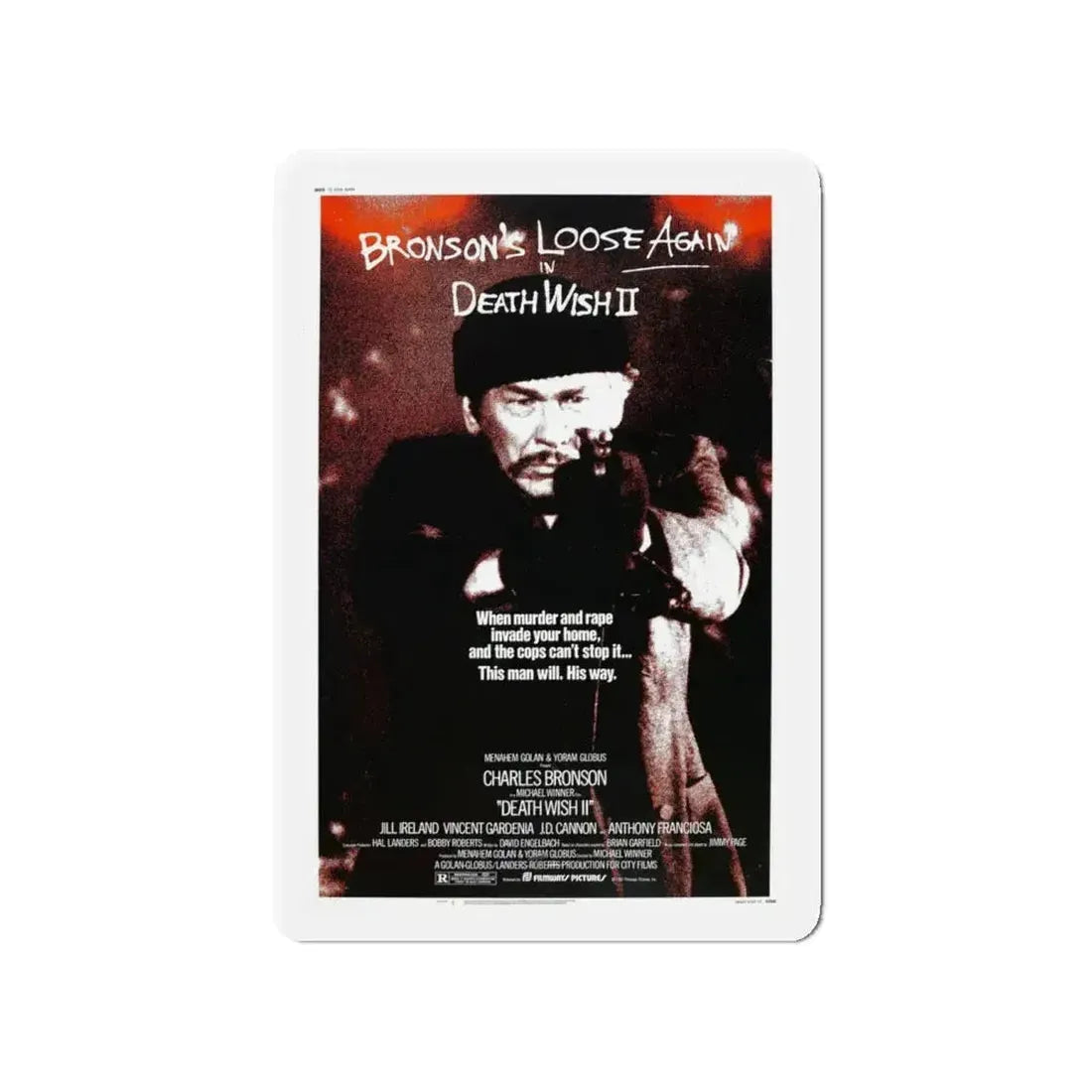 DEATH WISH II 1982 Movie Poster - Refrigerator Magnet - The Sticker Space