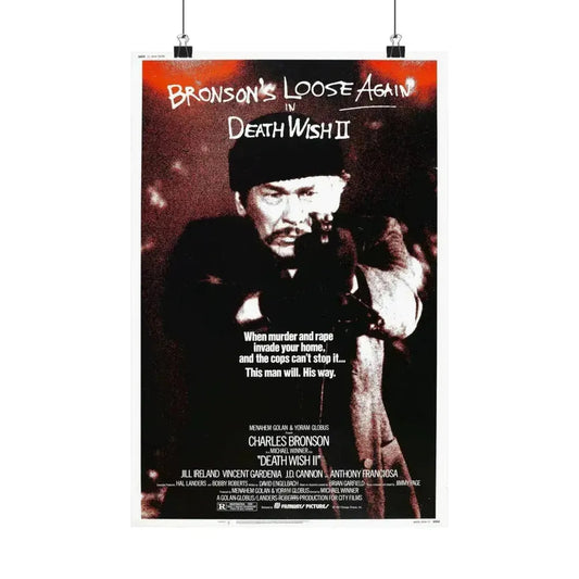 DEATH WISH II 1982 - Paper Movie Poster 12″ x 18″ Matte - The Sticker Space