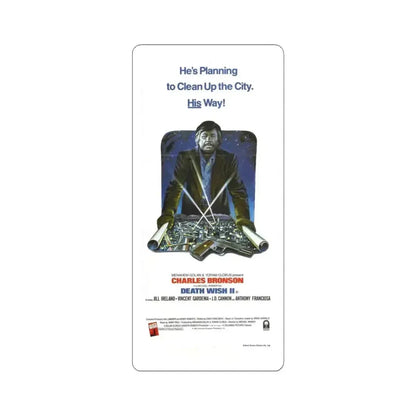 DEATH WISH II (2) 1982 Movie Poster - STICKER Vinyl Kiss-Cut Decal 3 Inch White - The Sticker Space