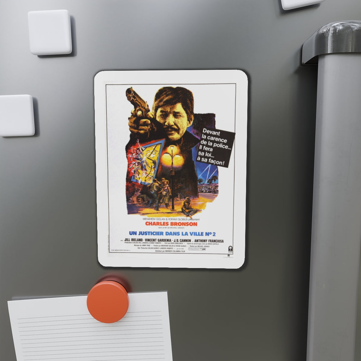 DEATH WISH II (FRENCH) 1982 Movie Poster - Die-Cut Magnet-The Sticker Space