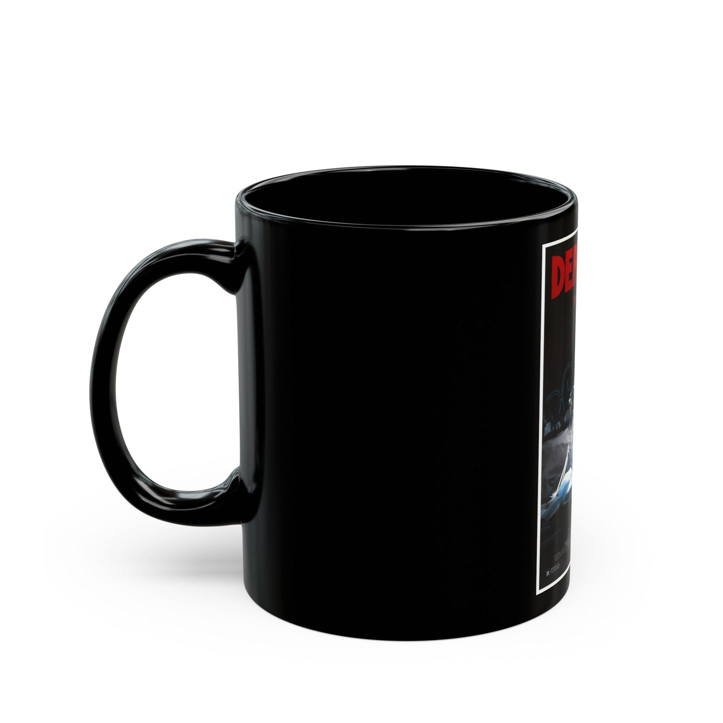 DEATHBED 1977 Movie Poster - Black Coffee Mug-The Sticker Space