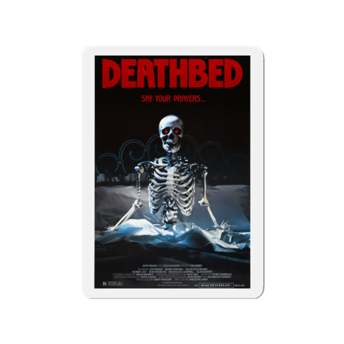 DEATHBED 1977 Movie Poster - Die-Cut Magnet-2" x 2"-The Sticker Space