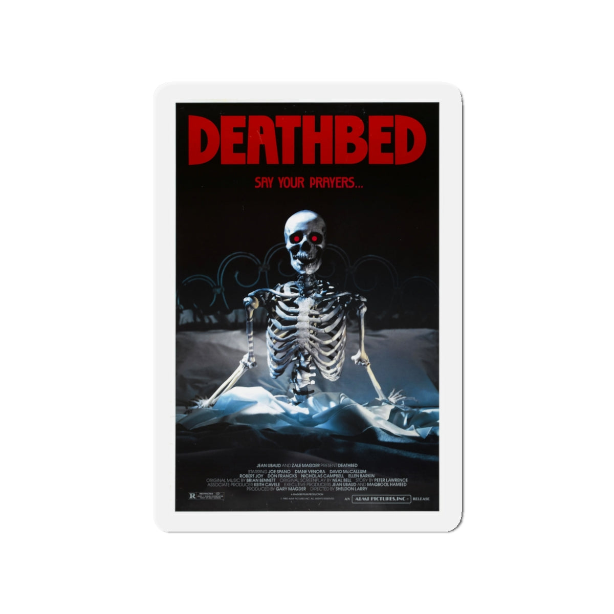 DEATHBED 1977 Movie Poster - Die-Cut Magnet-3" x 3"-The Sticker Space