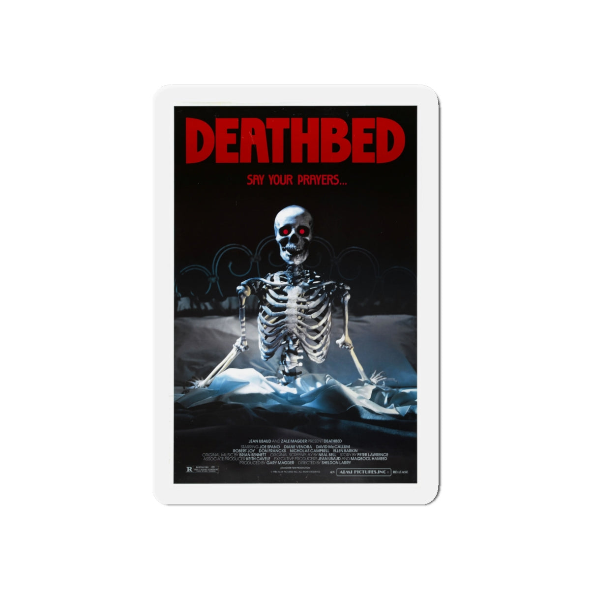 DEATHBED 1977 Movie Poster - Die-Cut Magnet-5" x 5"-The Sticker Space