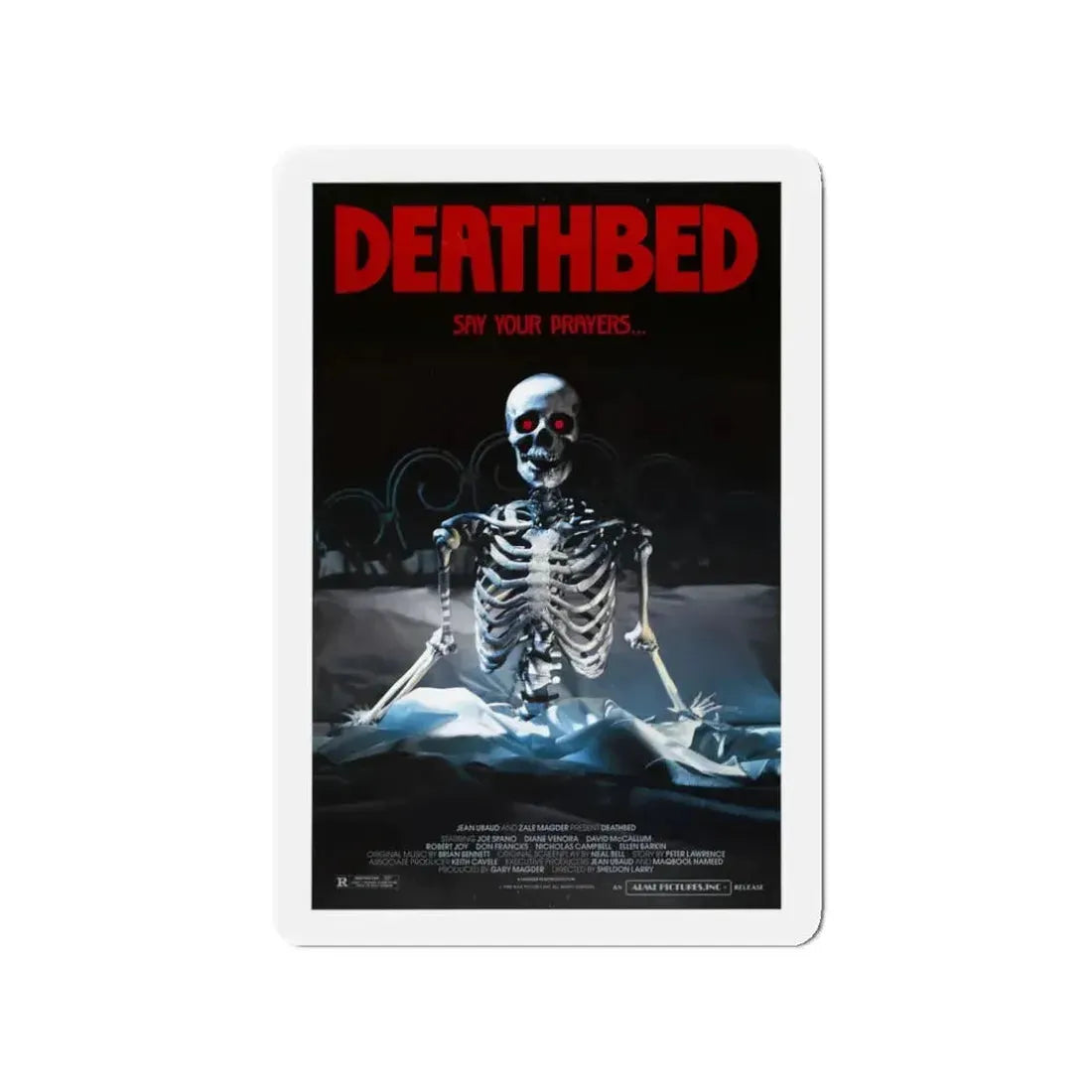 DEATHBED 1977 Movie Poster - Refrigerator Magnet 3 Inch - The Sticker Space