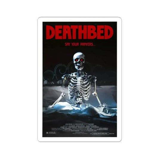 DEATHBED 1977 Movie Poster - STICKER Vinyl Kiss-Cut Decal 2 Inch White - The Sticker Space