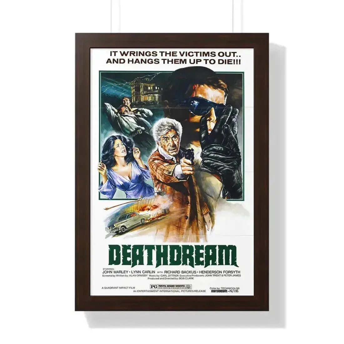 DEATHDREAM 1974 - Framed Movie Poster 16″ x 24″ Walnut - The Sticker Space