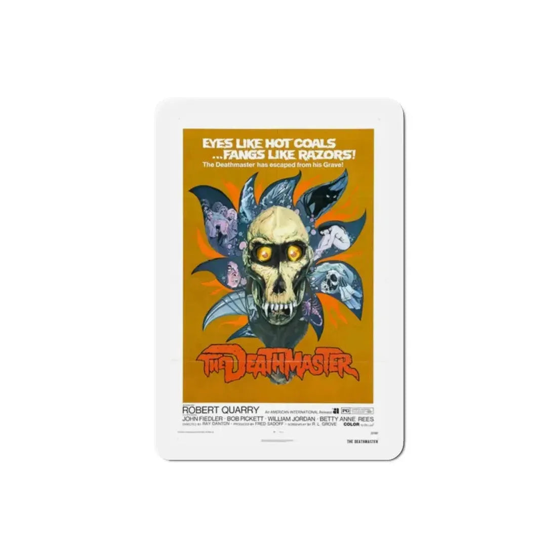 Deathmaster 1972 Movie Poster Refrigerator Magnet 2 Inch - The Sticker Space