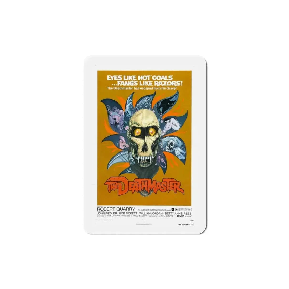 Deathmaster 1972 Movie Poster Refrigerator Magnet 3 Inch - The Sticker Space