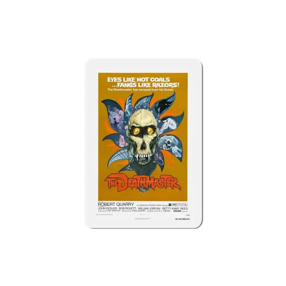 Deathmaster 1972 Movie Poster Refrigerator Magnet 5 Inch - The Sticker Space