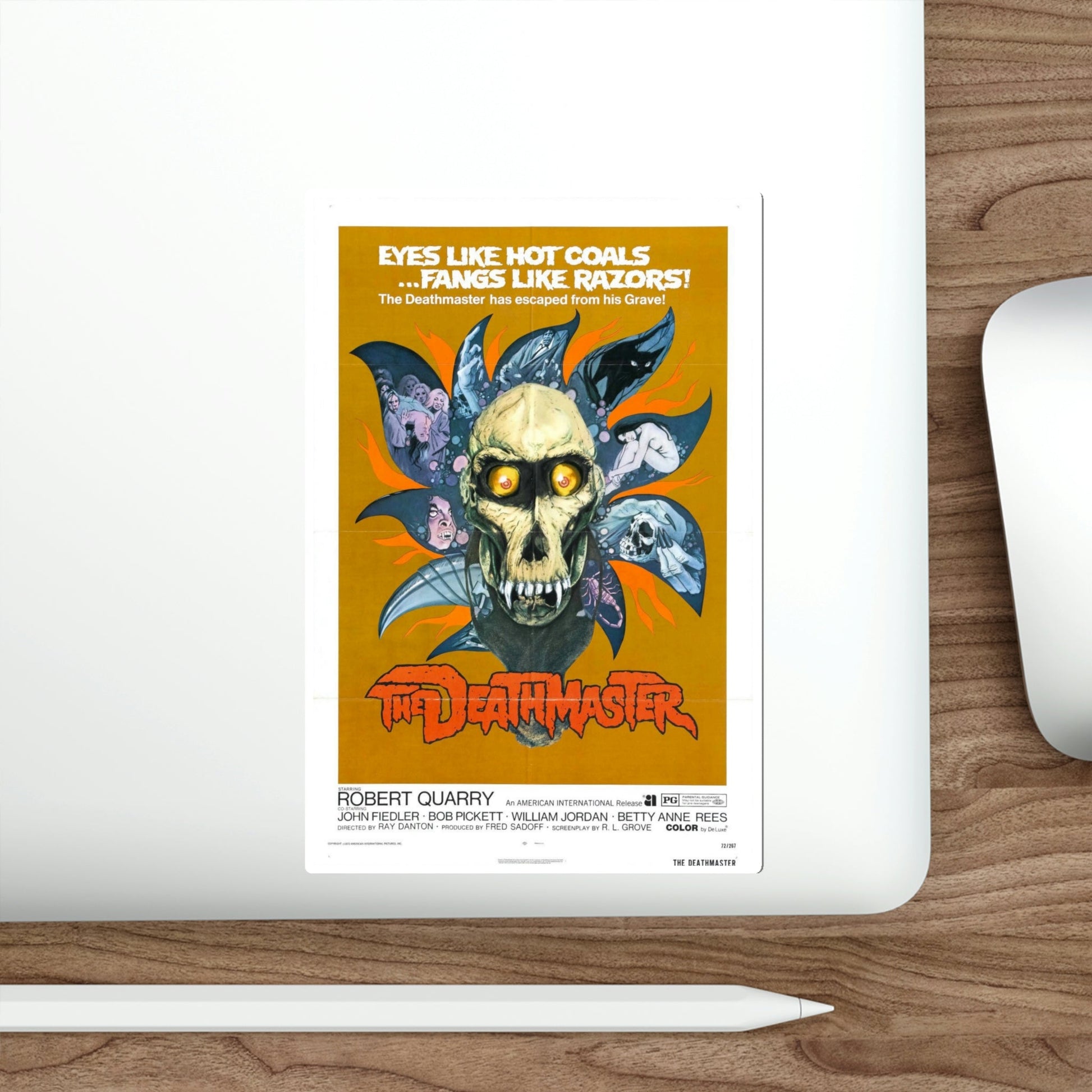 Deathmaster 1972 Movie Poster STICKER Vinyl Die-Cut Decal-The Sticker Space
